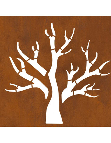 Rastrelliera per Legna da Ardere 40x40x40 cm in Acciaio Corten