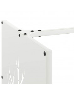 Rastrelliera per Legna da Ardere Bianca 40x40x40 cm