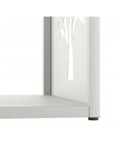 Rastrelliera per Legna da Ardere Bianca 40x40x40 cm 2