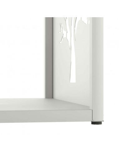 Rastrelliera per Legna da Ardere Bianca 40x40x40 cm