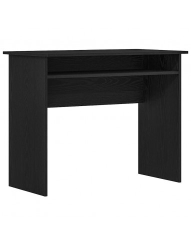 Scrivania Rovere Nero 90x50x74 cm in Legno Multistrato