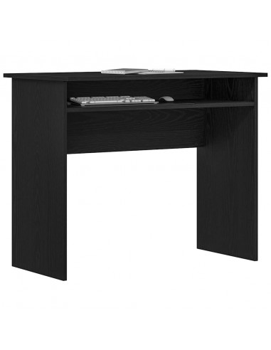 Scrivania Rovere Nero 90x50x74 cm in Legno Multistrato