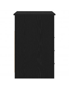 Scrivania Cassetti Rovere Nero 102x50x76 cm Legno Multistrato