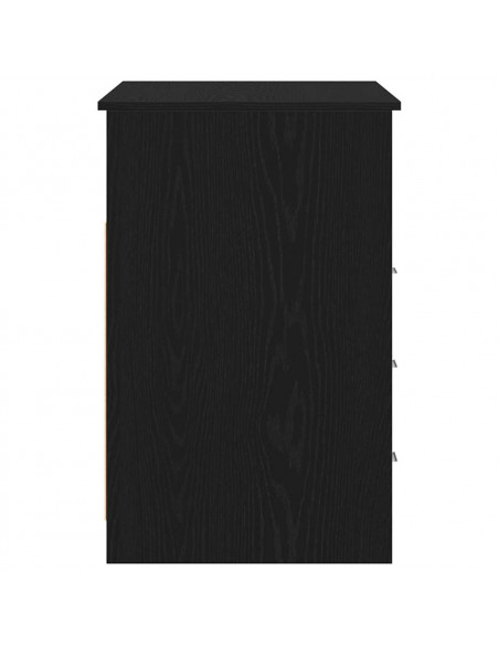 Scrivania Cassetti Rovere Nero 102x50x76 cm Legno Multistrato
