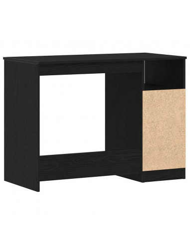 Scrivania Cassetti Rovere Nero 102x50x76 cm Legno Multistrato