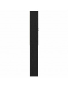 Mobile per Lavatrice Rovere Nero 64x25,5x190 cm