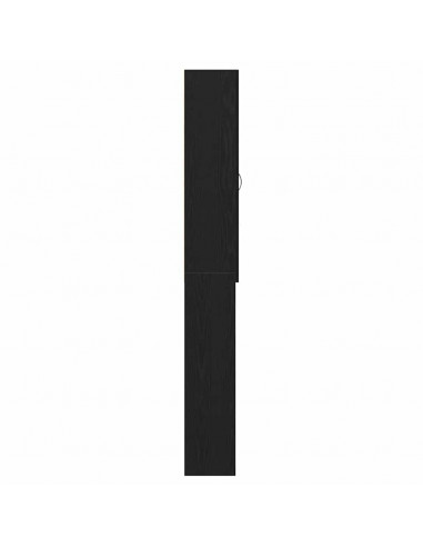 Mobile per Lavatrice Rovere Nero 64x25,5x190 cm