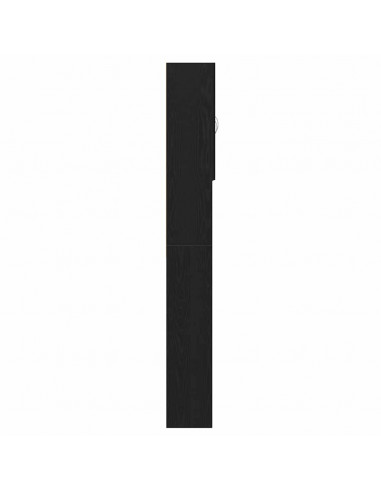 Mobile per Lavatrice Rovere Nero 64x25,5x190 cm