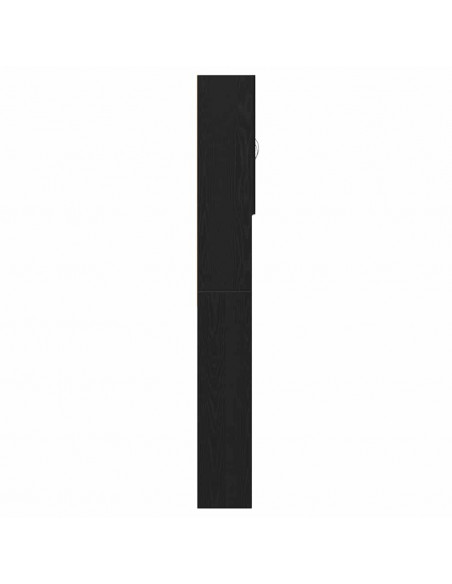 Mobile per Lavatrice Rovere Nero 64x25,5x190 cm