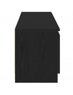 Mobile Porta TV con LED Rovere Nero 120x30x36 cm Multistrato 2