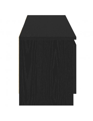 Mobile Porta TV con LED Rovere Nero 120x30x36 cm Multistrato