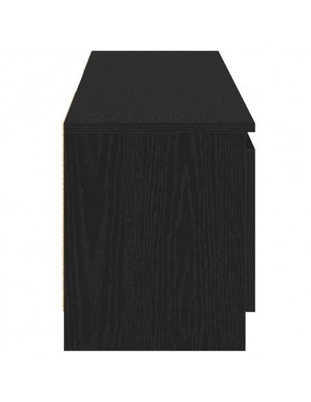 Mobile Porta TV con LED Rovere Nero 120x30x36 cm Multistrato