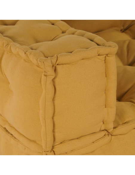 Divano Modulare a 2 Posti Giallo 140x70x36 in Tessuto