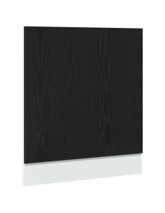 Pannello Lavastoviglie Rovere Nero 60x1,5x67 cm in Truciolato