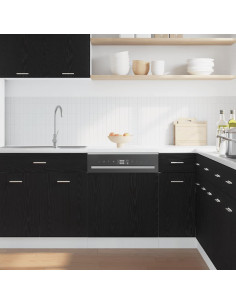 Pannello Lavastoviglie Rovere Nero 60x1,5x67 cm in Truciolato 2