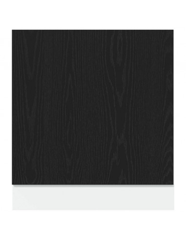 Pannello Lavastoviglie Rovere Nero 60x1,5x67 cm in Truciolato