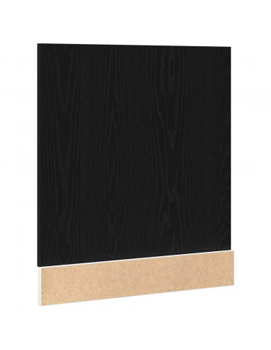 Pannello Lavastoviglie Rovere Nero 60x1,5x67 cm in Truciolato