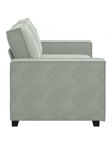 Divano a 2 Posti Grigio Chiaro 140 cm in Velluto