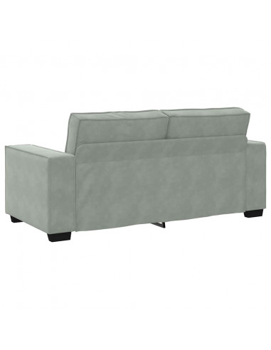 Divano a 2 Posti Grigio Chiaro 140 cm in Velluto