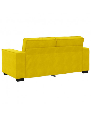 Divano a 2 Posti giallo 140 cm in Velluto