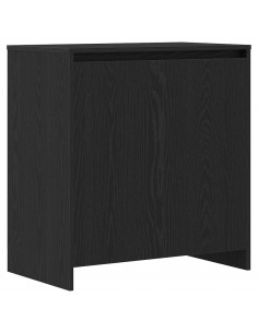 Credenza Rovere Nero 70x41x75 cm in Legno Multistrato