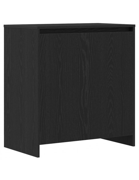 Credenza Rovere Nero 70x41x75 cm in Legno Multistrato
