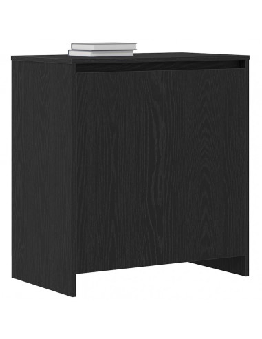 Credenza Rovere Nero 70x41x75 cm in Legno Multistrato