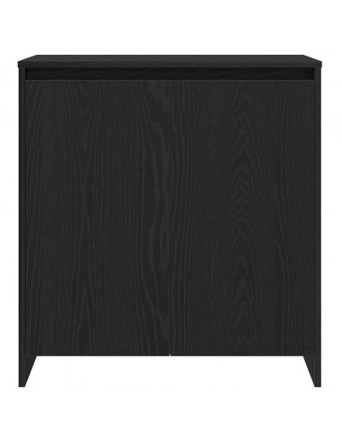 Credenza Rovere Nero 70x41x75 cm in Legno Multistrato