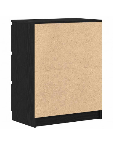 Credenza Rovere Nero 60x35x76 cm in Legno Multistrato