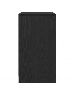 Credenza Rovere Nero 70x41x75 cm in Legno Multistrato