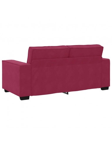 Divano a 2 Posti Rosso Vino 140 cm in Velluto
