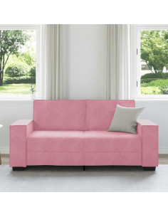 Divano a 2 Posti Rosa 180x78x84 cm in Velluto 2