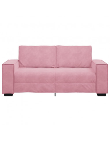 Divano a 2 Posti Rosa 180x78x84 cm in Velluto