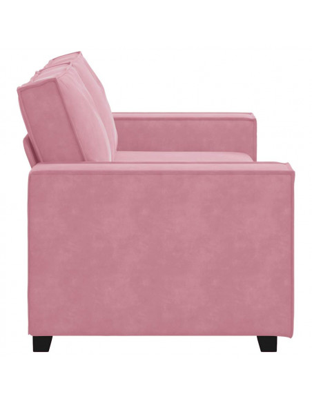 Divano a 2 Posti Rosa 140 cm in Velluto