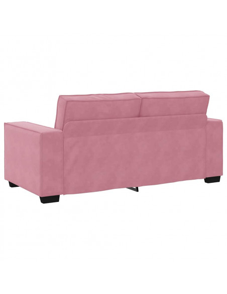 Divano a 2 Posti Rosa 140 cm in Velluto
