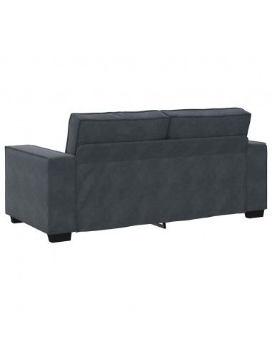 Divano a 2 Posti grigio scuro140 cm in Velluto
