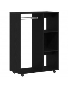 Armadio Rovere Rovere Nero 80x40x110 cm in Legno Multistrato