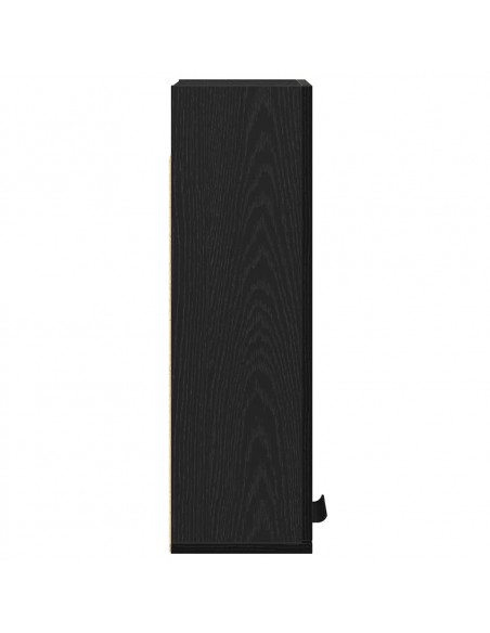 Armadio a Muro Rovere Nero 32x20x67 cm in Legno Multistrato