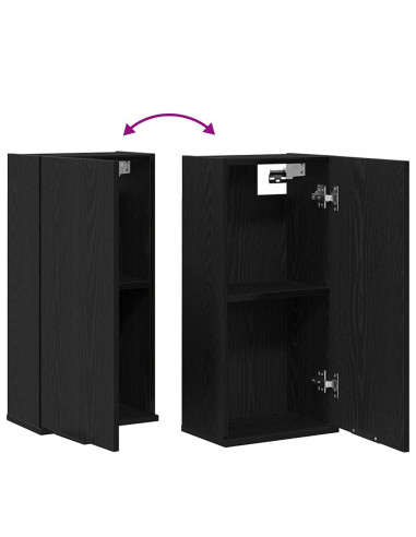 Armadio a Muro Rovere Nero 32x20x67 cm in Legno Multistrato