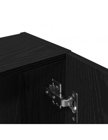 Armadio a Muro Rovere Nero 32x20x67 cm in Legno Multistrato