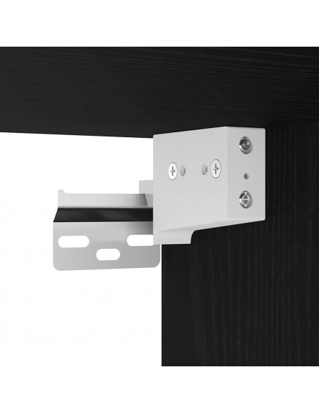 Armadio a Muro Rovere Nero 32x20x67 cm in Legno Multistrato