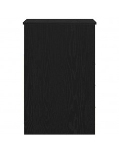 Cassettiera Rovere Nero 40x50x76 cm in Legno Multistrato