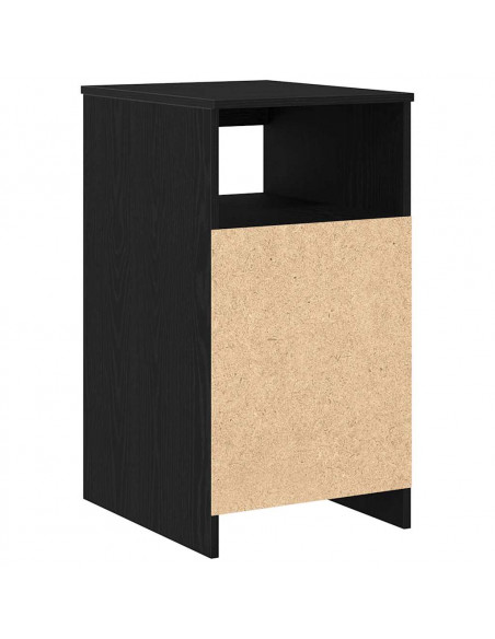Cassettiera Rovere Nero 40x50x76 cm in Legno Multistrato