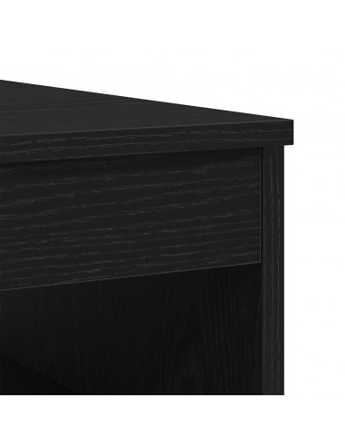 Cassettiera Rovere Nero 40x50x76 cm in Legno Multistrato