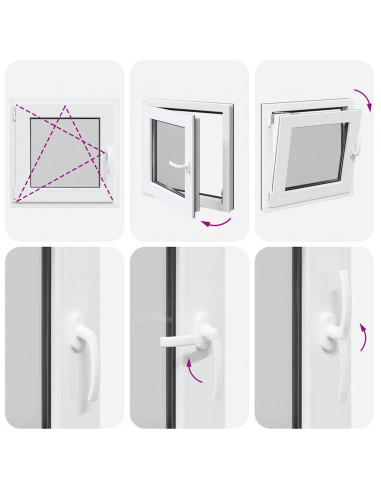 Finestra Seminterrato RISOR 60x60 cm Anta Ribalta DIN Sinistra
