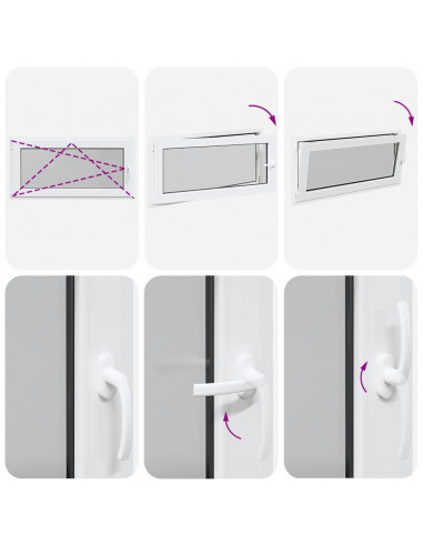 Finestra Seminterrato RISOR 120x60 cm Anta Ribalta DIN Sinistra