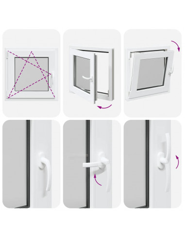 Finestra Seminterrato RISOR 60x60 cm Anta Ribalta DIN Sinistra