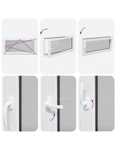 Finestra Seminterrato RISOR 120x60 cm Anta Ribalta DIN Destra