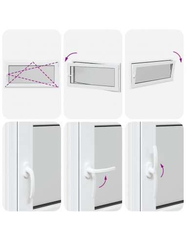 Finestra Seminterrato RISOR 120x60 cm Anta Ribalta DIN Destra