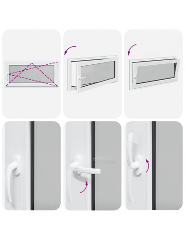 Finestra Seminterrato RISOR 120x60 cm Anta Ribalta DIN Destra